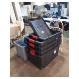 12 Storage Bins w/ 6 Lids