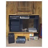 JVC Theatre System, Sharp Typewriter, TV Cabinet
