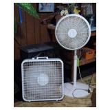 Lakewood Box Fan, Electric Fireplace Heater