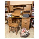 Desk, Filing Cabinet, Chair