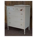 Vintage Wooden Painted White dresser