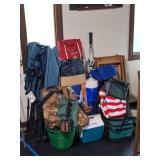 Camping Gear: Bag Chairs, Intec Mattress, Coolers
