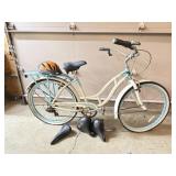 Ladies Schwinn Bicycle, Helmet, Bike Seats