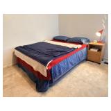 Intex Full/Queen Inflatable Bed, Nightand, Lamp