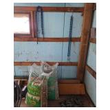 2 Bags Wood Mulch, Chain, Swing Set Chain