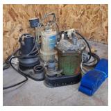 3 Submersible Pumps, Water Tubing