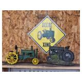 John Deere Cast Iron DP Tractor, Xing Sign