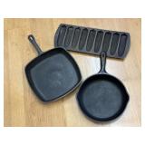 Cast Iron Cornbread Pan & Skillets, Sad Iron