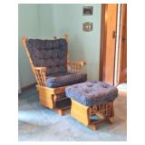 Holland House Rocker Glider & Ottoman