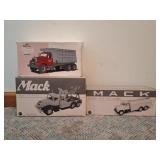 (3) 1st Gear Mack Die-Cast 1:34: Tow Truck & More