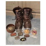 Thinsulate Boots, Belt Buckels, Leather Belt