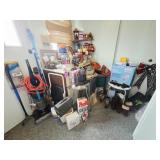 Stainless Trash Can, Step Stool, Vacuum, Shoes