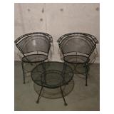 Vintage 3-PC Wrought Iron Patio Set
