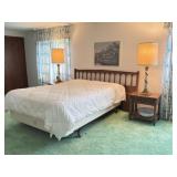 Queen Bed, King Headboard, Dresser, TVs