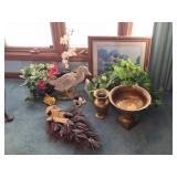 Duck, Brass Planter, Farmhouse Art Print