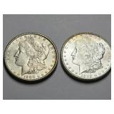 2 Morgan Silver Dollars: 1900 & 1902 O