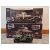 (2) Metal Proud Waltersons Tanks, Jeep