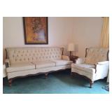 Sofa, Arm Chair, John Mastin Wall Art, Lamp