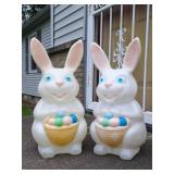 2 Empire Easter Bunny Blow Molds