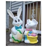 2 Easter Bunny Blow Molds: Sun Hill & Canada
