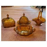 Indiana Glass Tiara Amber Glassware