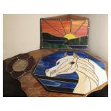3 Leaded Glass Wall Art