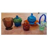 Fenton Basket, Indiana Glass, L.E. Smith