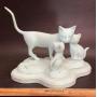 CAT STATUE-METAL MATERIAL/BRASS???