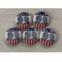 (5 COUNT)POLITICAL PIN BACKS-JOHNSON & HUMPHREY