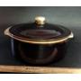 STONEWARE CASSEROLE DISH W/LID