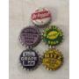 (5)VINTAGE SOFT DRINK BOTTLE CAPS-ASSORTED