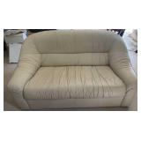 Leather loveseat