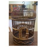 VINTAGE MCM WICKER/TWIG DESIGN BIRDCAGE