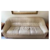 LEATHER SOFA-SMALL DAMAGE/APPROX. 1" LONG