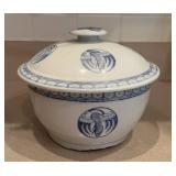 VINTAGE STONEWARE BOWL W/LID