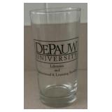 GLASS DRINKING TUMBLER-DEPAUW UNIVERSITY