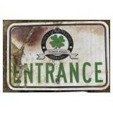 ALUMINUM STREET/ROAD SIGN-"ENTRANCE"