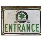 ALUMINUM STREET/ROAD SIGN-"ENTRANCE"