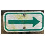 ALUMINUM STREET/ROAD SIGN-"ARROW"