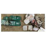 "ASSORTED/NOT PERFECT" ALUMINUM STREET/ROAD SIGNS