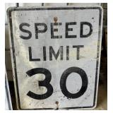 -ALUMINUM STREET/ROAD SIGN-"SPEED LIMIT 30"