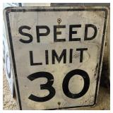 ALUMINUM STREET/ROAD SIGN-"SPEED LIMIT 30"