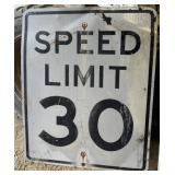 ALUMINUM STREET/ROAD SIGN-"SPEED LIMIT 30"