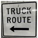 ALUMINUM STREET/ROAD SIGN-"TRUCK ROUTE 