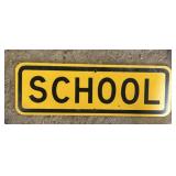 ALUMINUM STREET/ROAD SIGN-"SCHOOL"