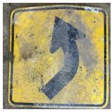 ALUMINUM STREET/ROAD SIGN-"CURVE ARROW"