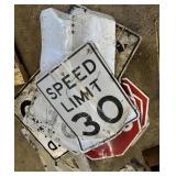 "ASSORTED/NOT PERFECT" ALUMINUM STREET/ROAD SIGNS