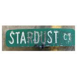 ALUMINUM STREET/ROAD SIGN-"STARDUST CT"-TWO SIDED