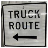 ALUMINUM STREET/ROAD SIGN-"TRUCK ROUTE 