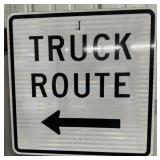 ALUMINUM STREET/ROAD SIGN-"TRUCK ROUTE 